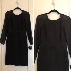 Giorgio Armani Black Silk Chiffon Dress